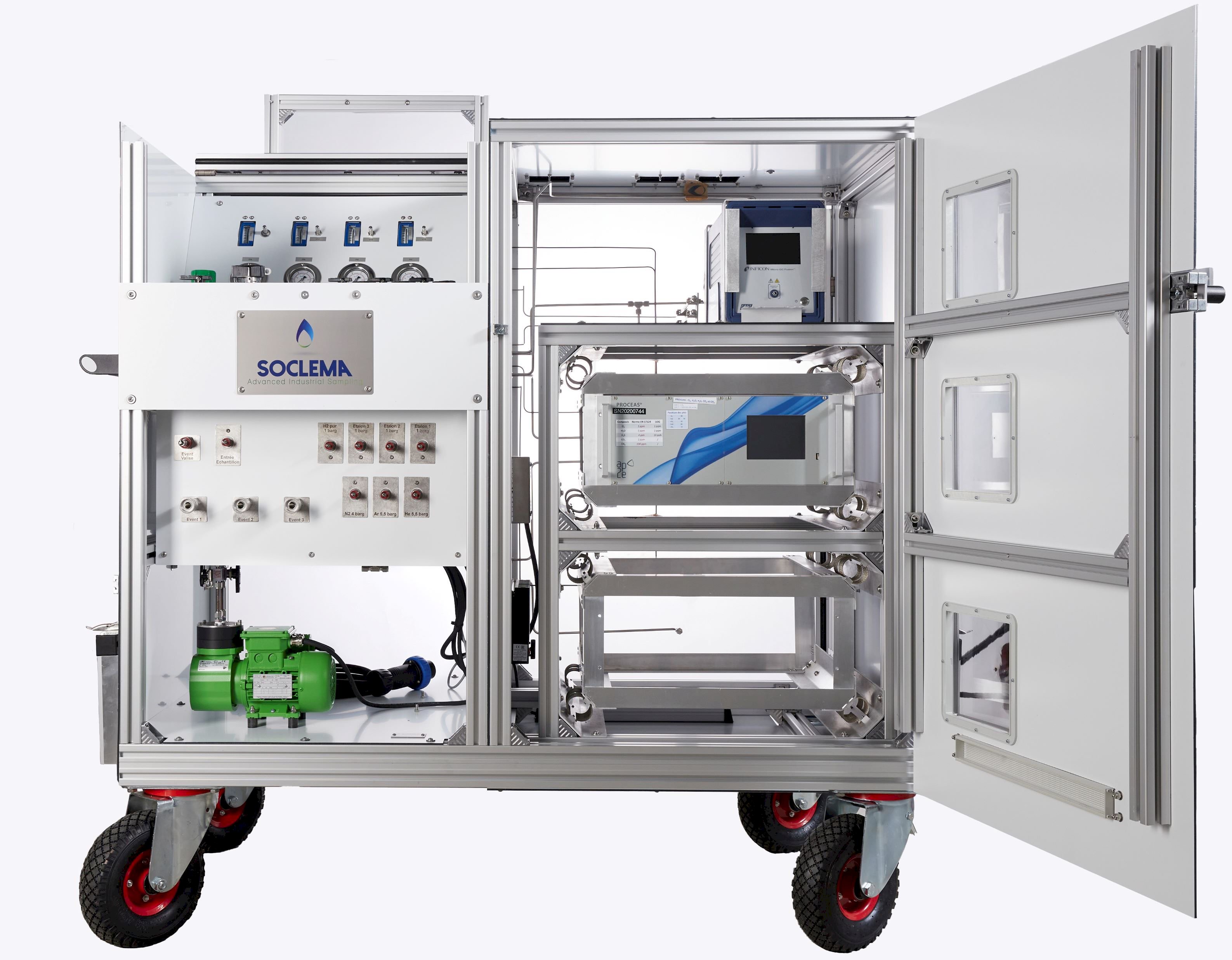 Mobile hydrogen measurement cabinet
