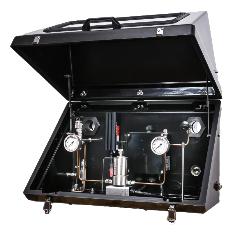Gas Testing Containers Gas conditioning and collection enclosure