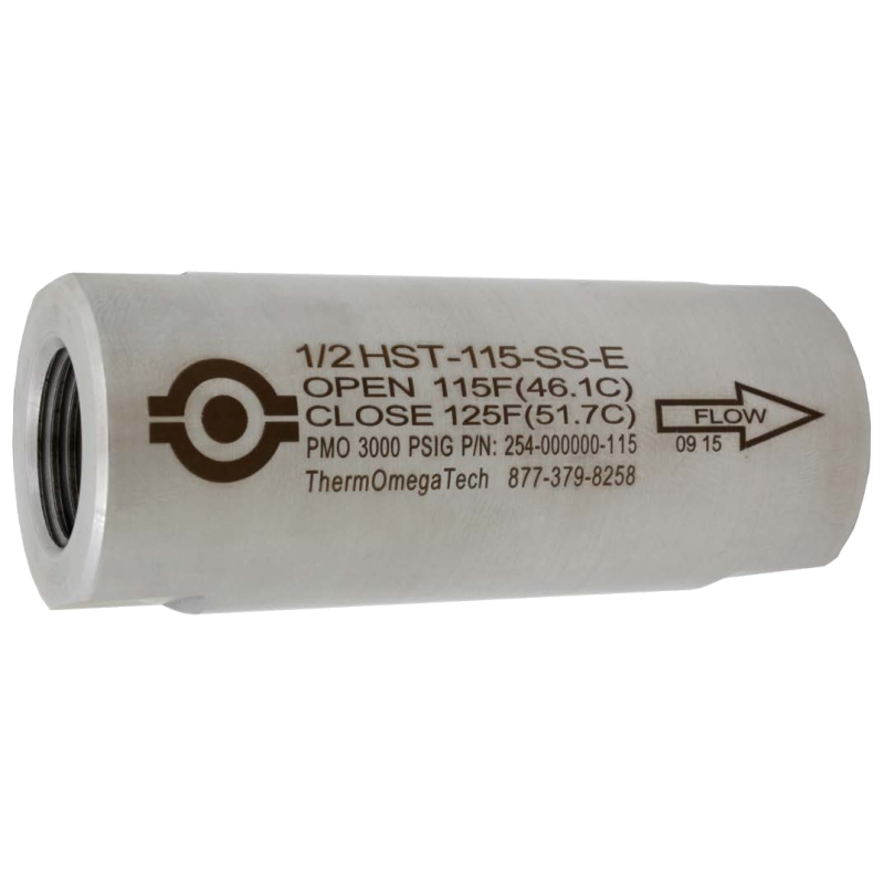 In-line thermal safety valve for high-temperature samples - HST