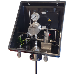 Liquid sample conditioning box