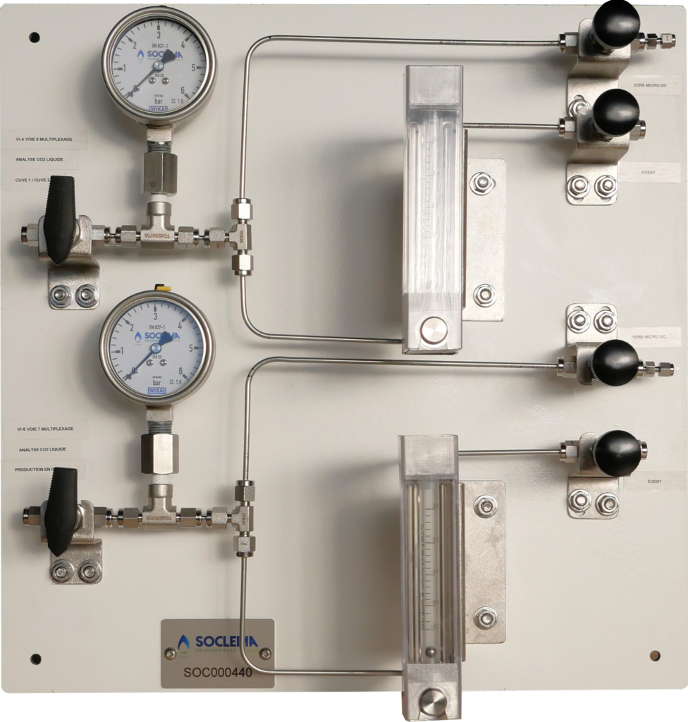 Platine-echantillonnage-co2-liquide-methanisation-soclema