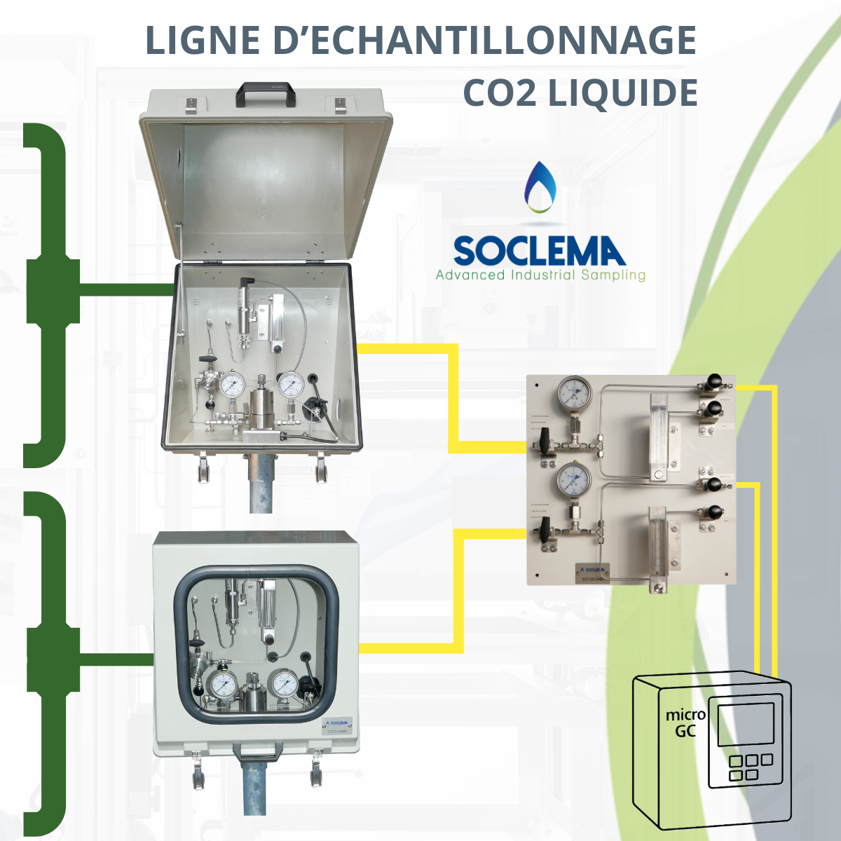 Sampling liquefied CO2 from anaerobic digestion